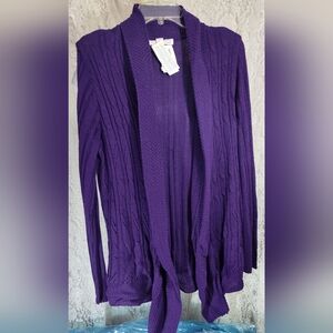 Knitch Above Purple Kimono Grape  Women's Sweater